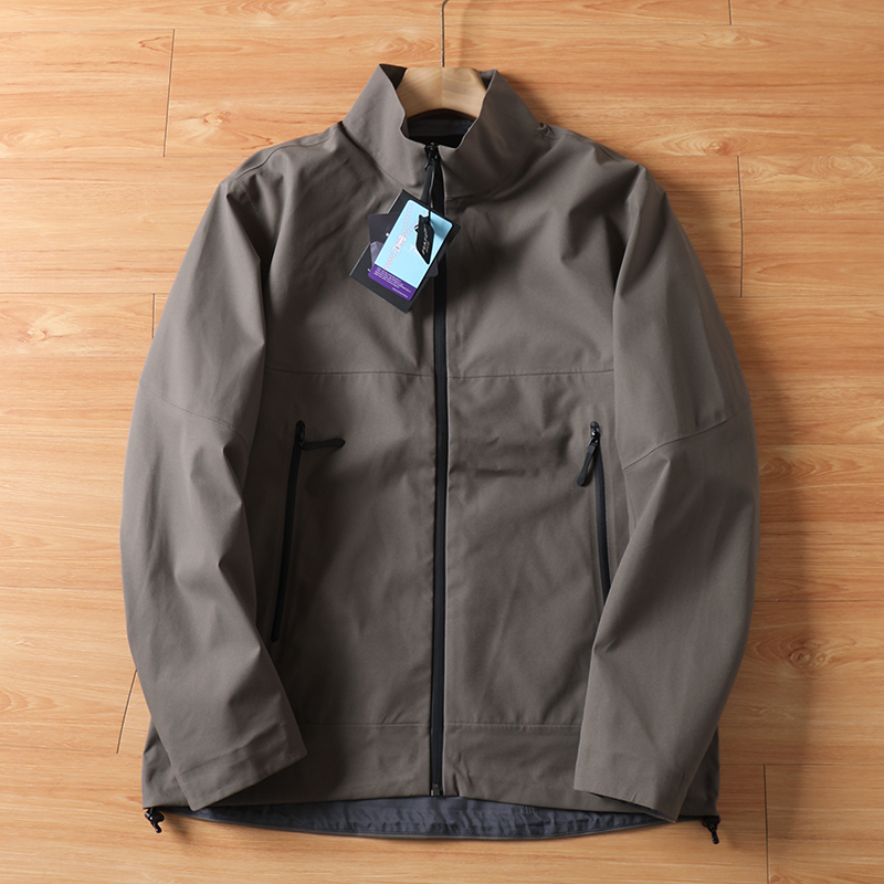 线下3000+硬壳户外防水透气 春季男士全压胶立领冲锋衣薄款夹克外 - 图2