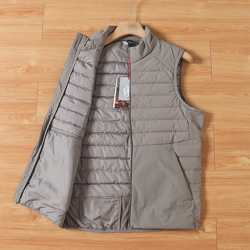 lulu平替！防泼水男士秋冬季户外机能情侣款防风保暖立领羽绒马甲 - 图1