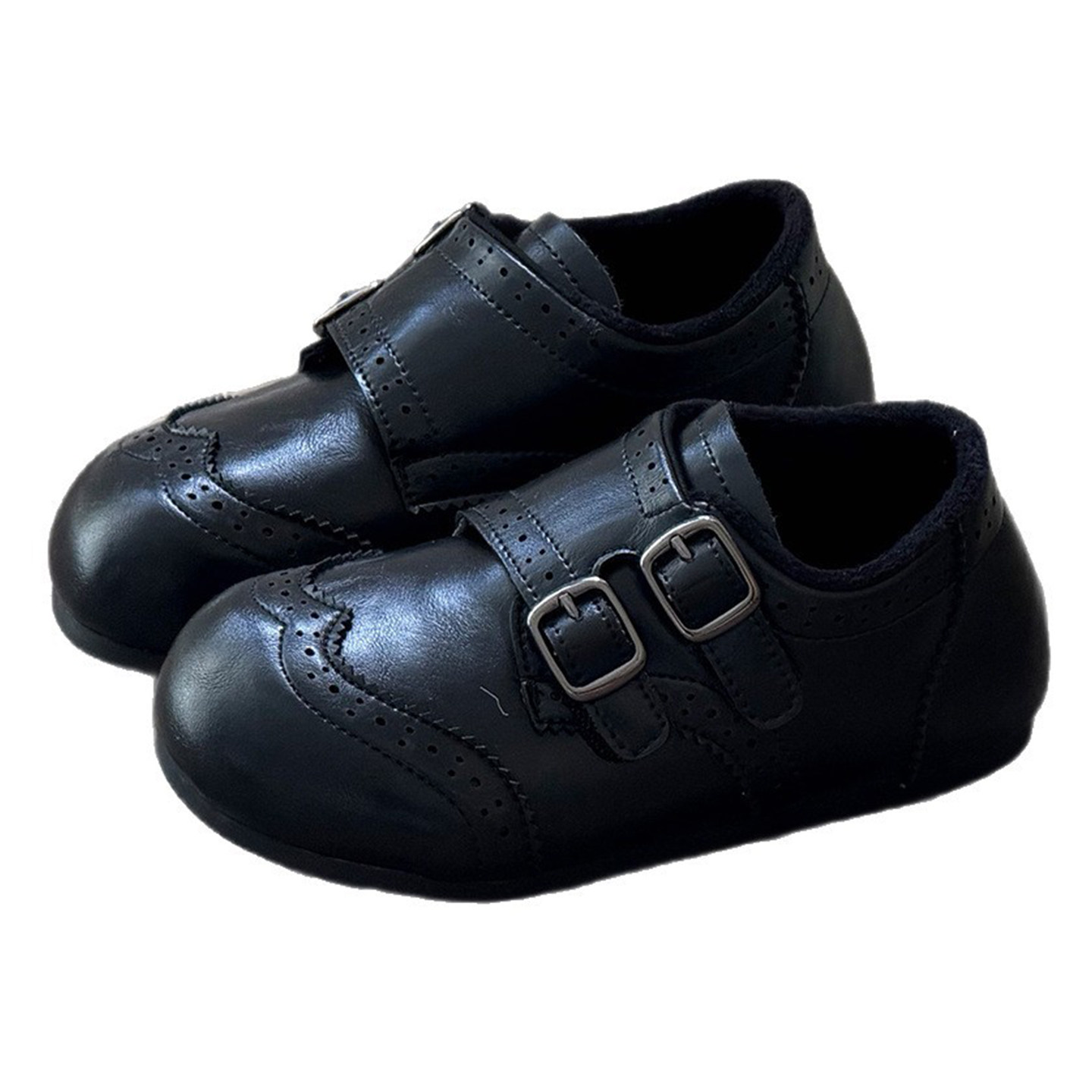 英伦风加绒儿童皮鞋冬2025新款女童乐福鞋男童二棉鞋魔术贴布洛克,淘宝优惠券,粉丝福利购,淘宝优惠卷