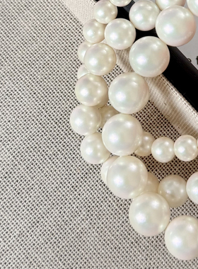 南洋澳白微透粉紫珍珠手链女
