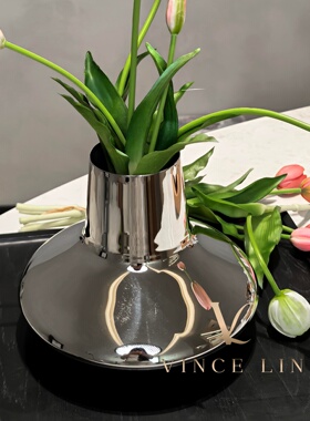 现货Georg Jensen丹麦乔治杰生HK系列不锈钢花瓶 插花花器北欧ins