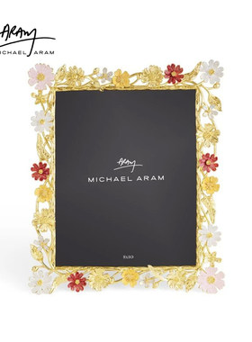 新品MichaelAram山野花画架式相框照片摆台摆件婚纱照摆件金色