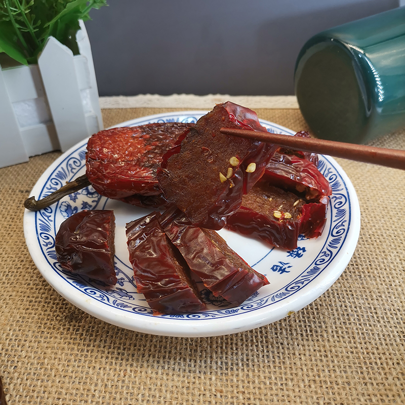 辣椒粿江西上饶特产南瓜干零食特微辣农家小吃小菜辣椒果脯辣椒干 - 图2