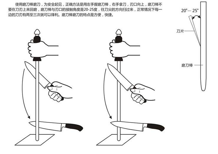 日本家用手持陶瓷磨刀棒挡刀棍屠夫专用猪肉刀剪菜刀开刃锋利神器 - 图1