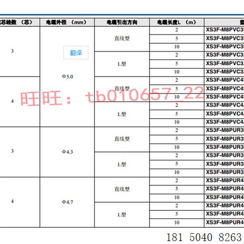 原装正品PUR电缆XS3F-M8PUR3S 3A 4S 4A 2M 5M 10M直线型L型 - 图0