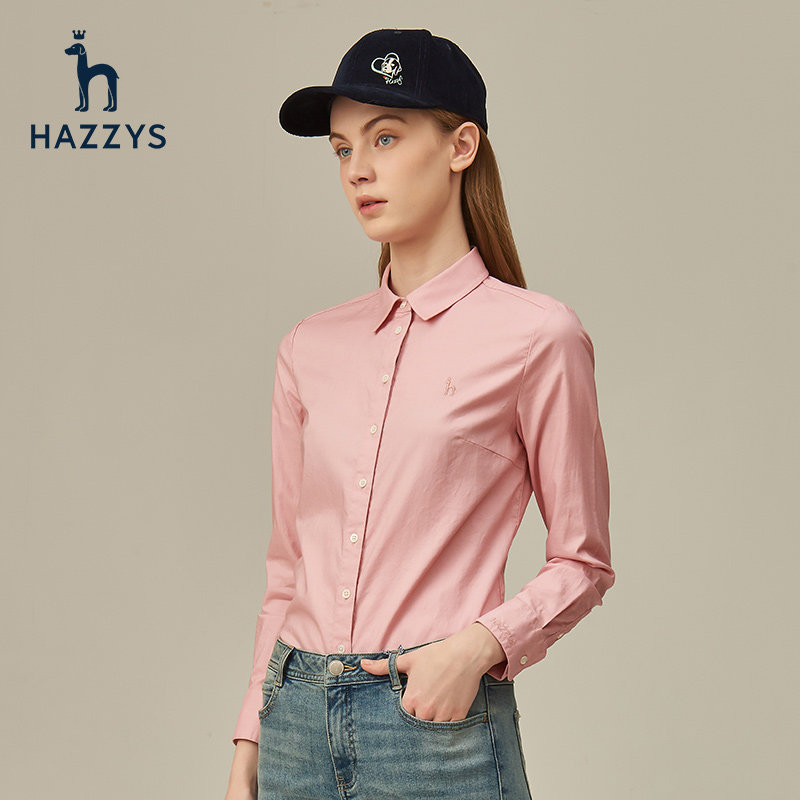 hazzys哈吉斯春秋长袖设计感衬衫 hazzys衬衫