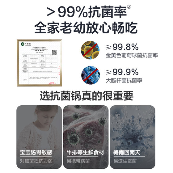 Supor pure titanium pan uncoated household titanium frying pan steak non-stick pan induction cooker gas stove universal