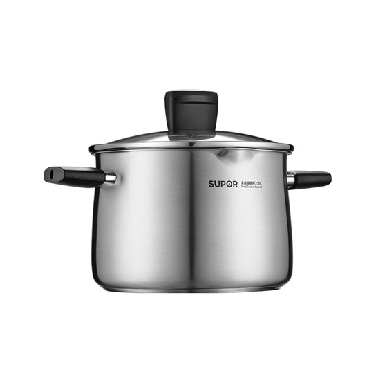 Supor stainless steel soup pot household 316 thickened uncoated binaural stew steamer gas electromagnetic land