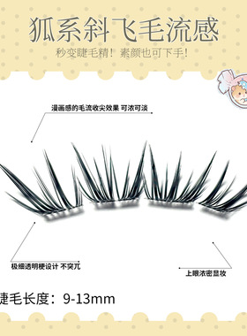 梦朵公主狐小狸透明梗分段浓密睫