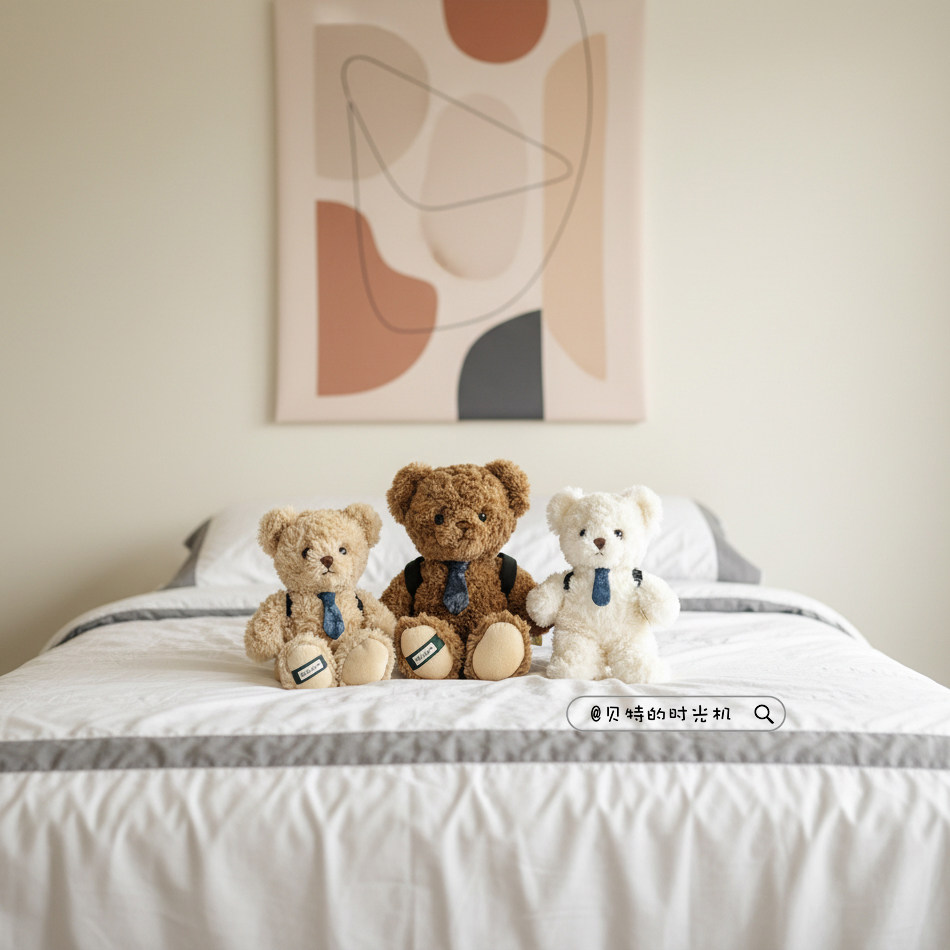 领带小熊公仔玩偶睡觉抱可爱背包泰迪熊毛绒玩具布娃娃生日礼物女,淘宝优惠券,粉丝福利购,淘宝优惠卷