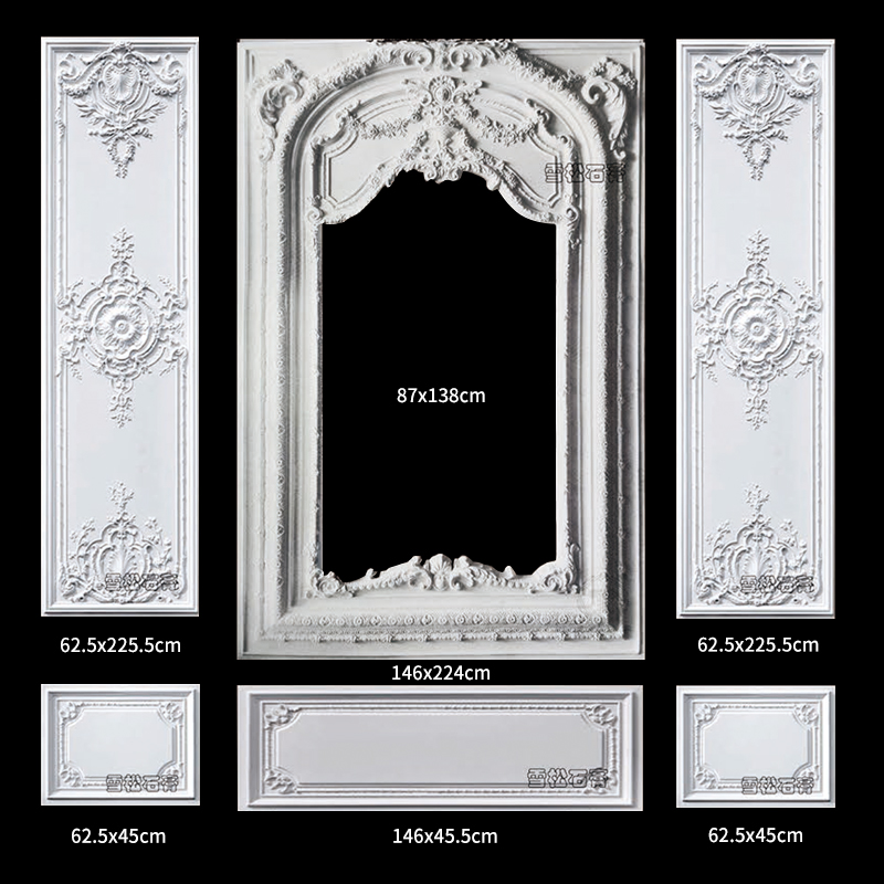 欧式石膏线条石膏护墙板电视背景墙影视墙各种边框造型-图1