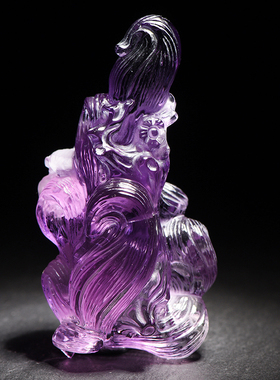 鲍氏水晶男女九尾狐招财桃花