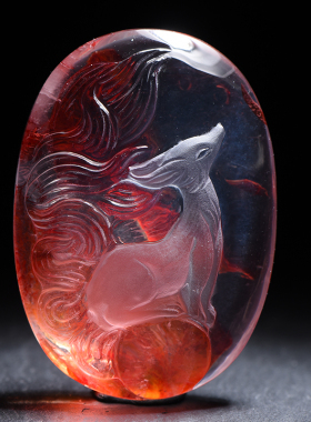 鲍氏红礁花九尾狐狸男女款吊坠