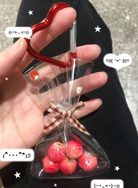 涛小红书爆款一袋苹果挂件口袋钥匙扣书包挂饰闺蜜伴手礼美观批发