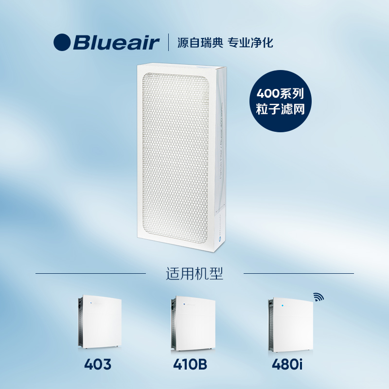 Blueair滤网 410B/403/480i适用 Particle粒子型除尘宠物毛过滤芯-图0