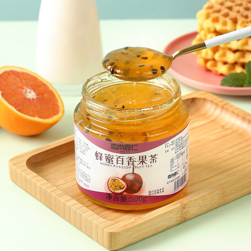 柚子茶冲饮罐装百香果柠檬茶乌龙茶 恋尚嘉仁蜂蜜果味茶