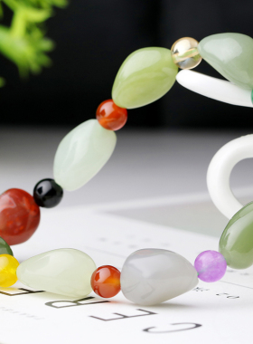 男士女款原石手串天然新疆和田玉