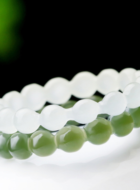 念玉水滴凝珠玉戒指白玉青玉可选
