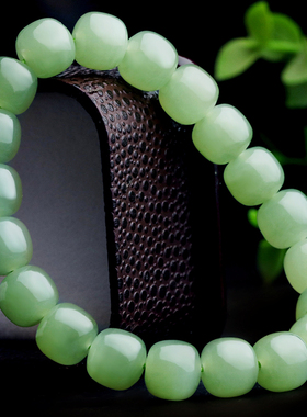 念玉天然和田玉手串昆仑玉路路通