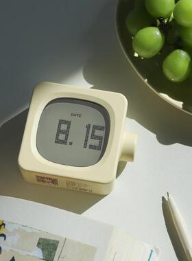 方块闹钟小夜灯带时间蓝牙小闹钟