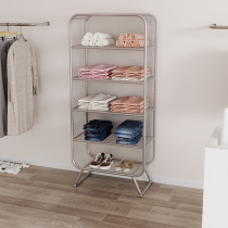 Nordic Mesh Shelf Clothing Store Multilayer Containing Show Rack Tennis Red Packet Shoes Sweater Sweater Floor Plaid Cabinet