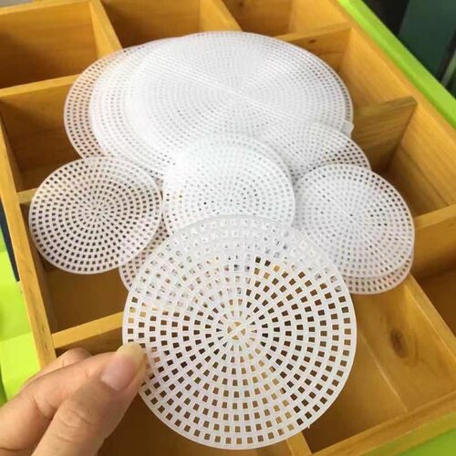 圆形网格板编织定型钩织包包菠萝包底板蛋糕包网格片手工diy配件 - 图1