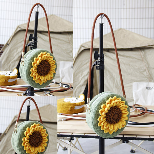 百搭PU皮革时尚手提包带酒杯钩可替换单肩带diy编织改造包包配件 - 图2