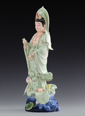 晨翔陶瓷南海观音菩萨佛像摆件