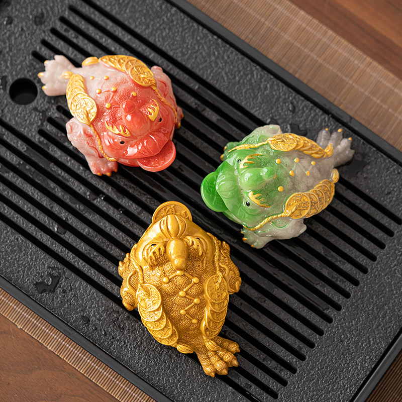 变色茶宠摆件精品可养茶台茶桌茶盘用品貔貅茶玩招财金蟾茶具配件,淘宝优惠券,粉丝福利购,淘宝优惠卷