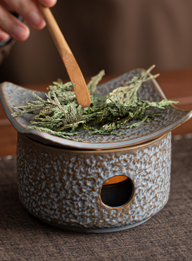 日式陶瓷烘烤香薰炉烤茶提香