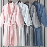 Хлопковый банный халат подходит для мужчин и женщин, длинное быстросохнущее полотенце для влюбленных, хорошо впитывает воду