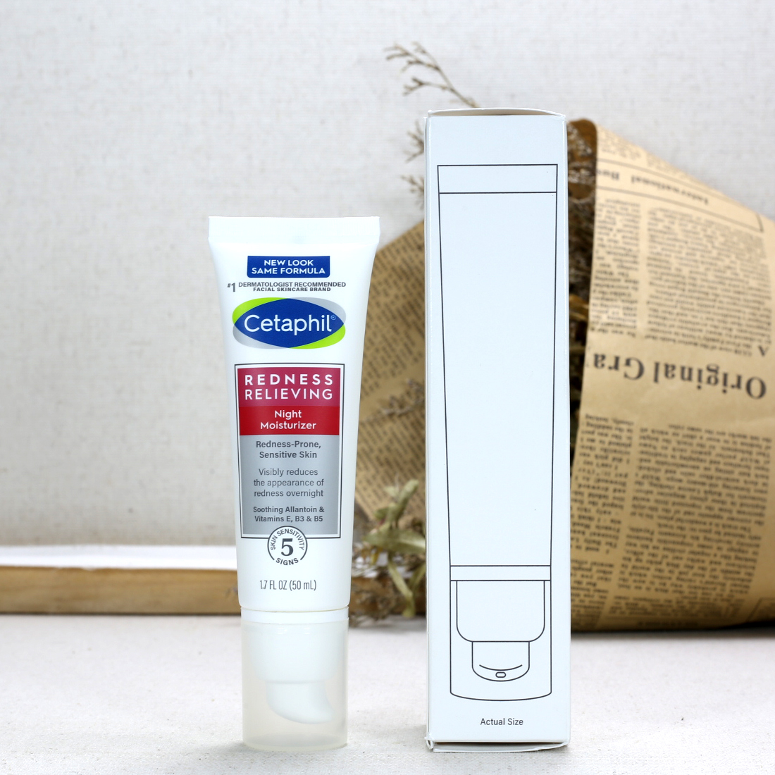 Cetaphil Redness丝塔芙抗红修护红血丝舒缓晚霜保湿精华面霜50g-图2