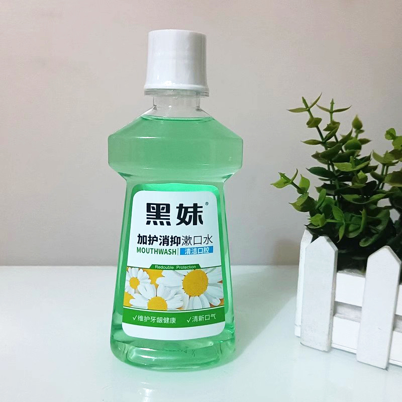 黑妹漱口水250ml加护速洁清新口气薄荷野菊花防蛀护龈消抑牙菌斑 - 图2