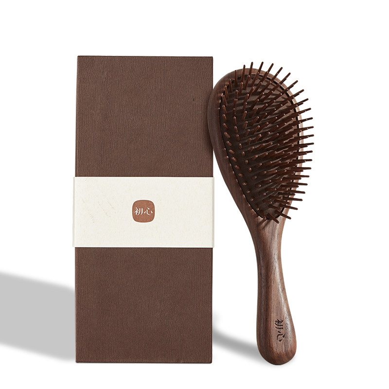 初心情人节天然实木气囊按摩梳女士头皮经络护发梳高颜值节日礼物