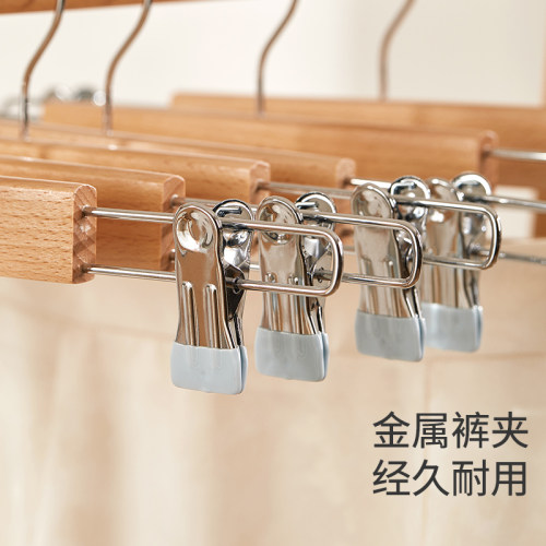 初心 木质裤架裤夹子裤夹家用挂衣防滑衣架裤子架服装店挂裤子架 - 图3