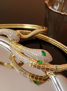 达令 蛇形时尚百搭手链 十二生肖本命年属蛇佩戴护身符 女款手镯