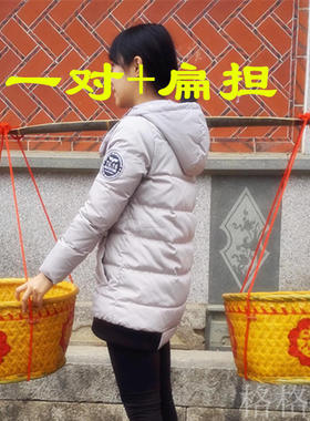 竹制品 竹编 收纳篮竹篓竹篮子 婚篮竹篮子 储物筐婚庆竹篮