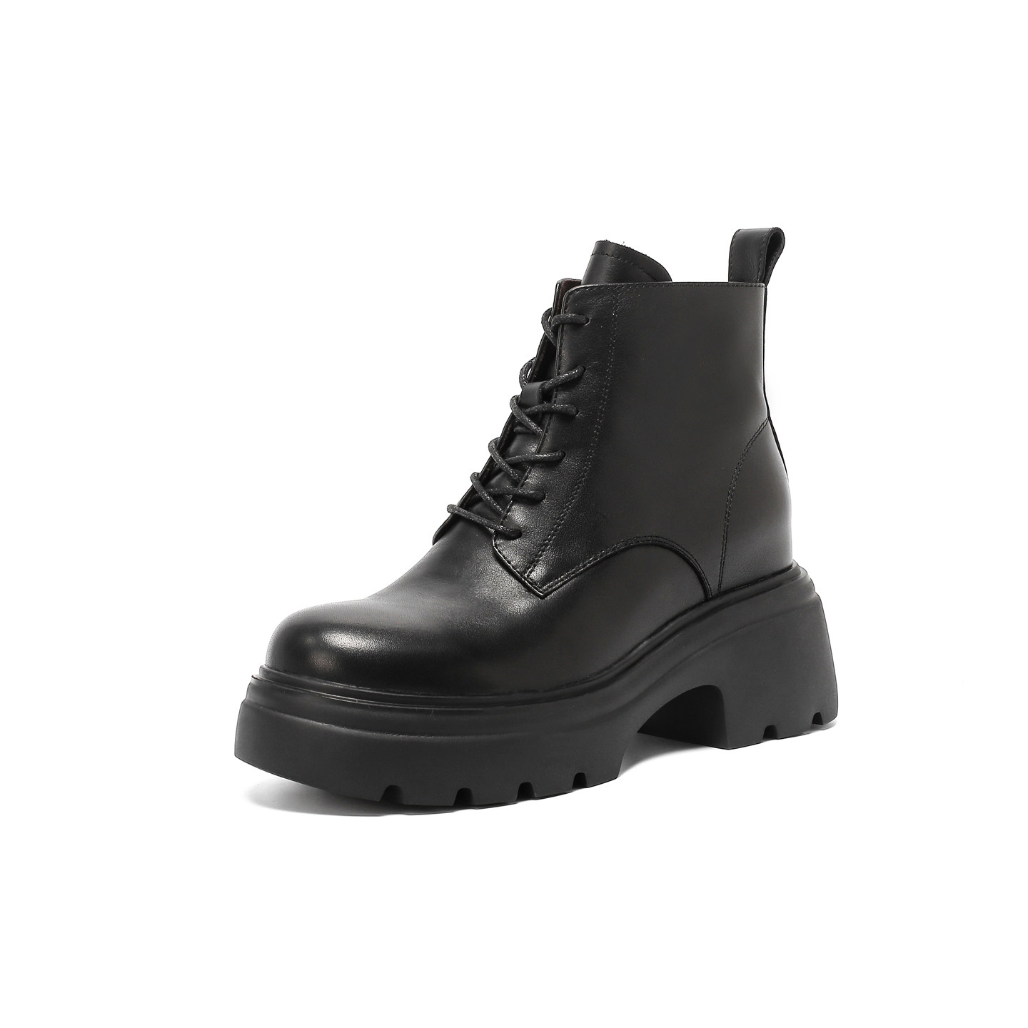 2025秋冬新款百搭马丁靴女小码313233增高8.5cm真皮裸靴厚底短靴,淘宝优惠券,粉丝福利购,淘宝优惠卷