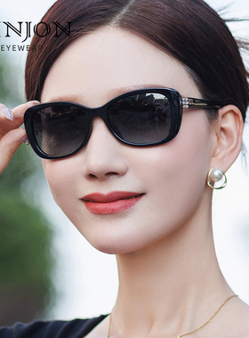 新款潮人圆脸优雅水钻复古墨镜