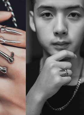 JIYE/造物主《兽牙》守护戒指原创小众ins冷淡风高街型男饰品戒子