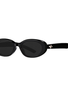 欧美经典复古小圆形太阳镜时尚米钉小框墨镜男女潮流百搭太阳眼镜