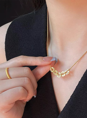 暴富招财钱多多五帝钱币项链