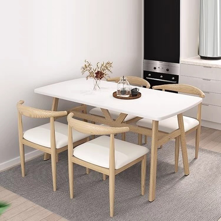 北欧餐桌椅组合现代简约小户型吃饭桌饭店咖啡店奶茶店长方形桌椅,淘宝优惠券,粉丝福利购,淘宝优惠卷