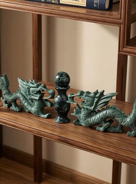 泰山大师双龙戏珠招财纳福摆件