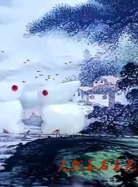 玉兔一对家居属兔吉祥摆件送礼