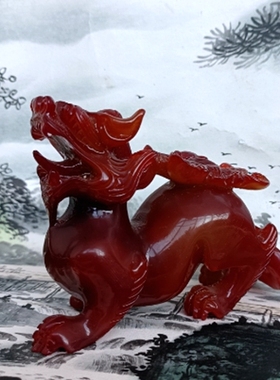 蝙蝠貔貅办公室桌真玉招财镇宅