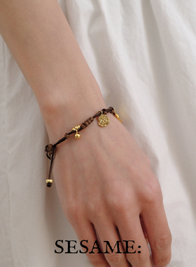 飒米波西米亚风玫瑰爱心叠戴编织手链手绳法式浪漫度假可调节