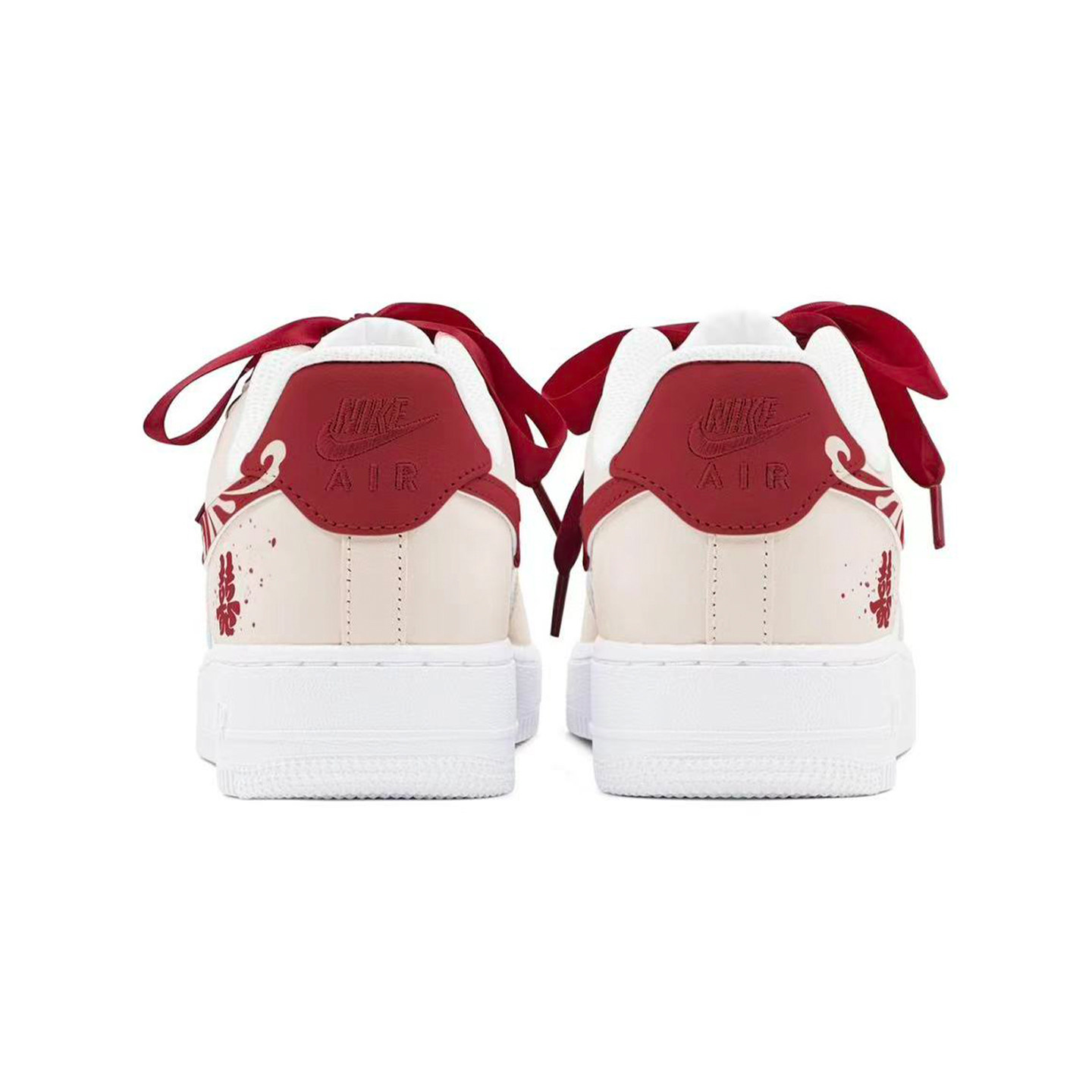 【定制球鞋】NIKE耐克 Air Force 1 满心欢囍 婚礼古典花纹女板鞋,淘宝优惠券,粉丝福利购,淘宝优惠卷