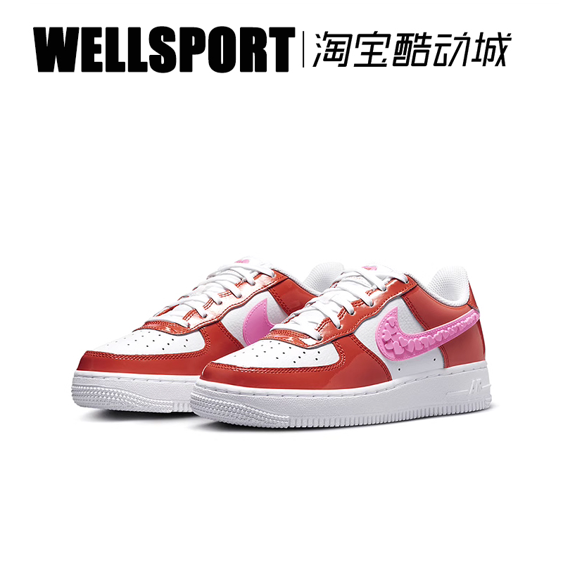 NIKE Air Force 1 Low AF1白红粉情人节空军一号板鞋 FD1031-600-图0