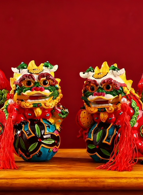 北京景区热销故宫颐和园文创对狮装饰摆件招财好运装饰品礼物